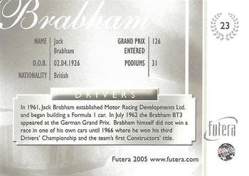 2005 Futera Grand Prix #23 Jack Brabham Back