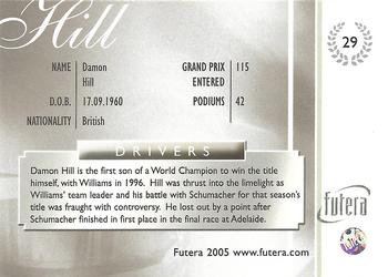 2005 Futera Grand Prix #29 Damon Hill Back