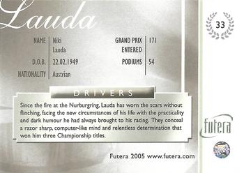 2005 Futera Grand Prix #33 Niki Lauda Back