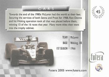 2005 Futera Grand Prix #45 McLaren Back