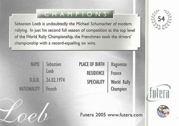 2005 Futera Grand Prix #54 Sebastien Loeb Back