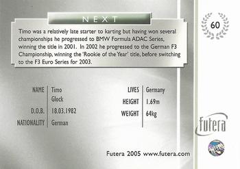 2005 Futera Grand Prix #60 Timo Glock Back