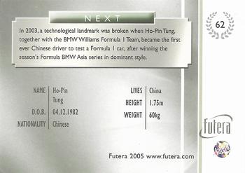 2005 Futera Grand Prix #62 Ho-Pin Tung Back