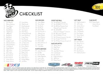 2013 Press Pass - Color Proof Black #100 Denny Hamlin / Jimmie Johnson / Tony Stewart Back