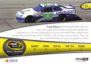 2013 Press Pass - Color Proof Cyan #31 Casey Mears Back
