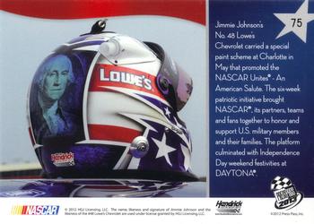 2013 Press Pass - Color Proof Cyan #75 Jimmie Johnson's car Back
