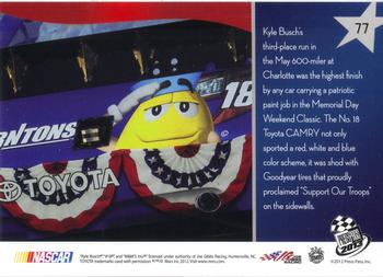 2013 Press Pass - Color Proof Yellow #77 Kyle Busch's car Back