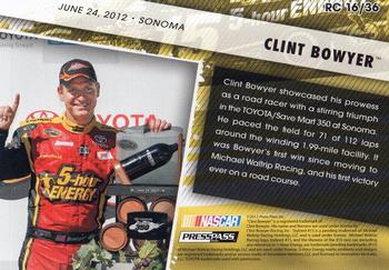 2013 Press Pass - Racing Champions #RC  16 Clint Bowyer Back