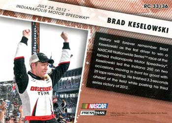 2013 Press Pass - Racing Champions #RC  33 Brad Keselowski Back