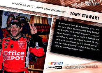 2013 Press Pass - Racing Champions #RC  5 Tony Stewart Back