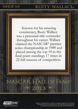 2013 Press Pass - NASCAR Hall of Fame #NHOF 160 Rusty Wallace Back