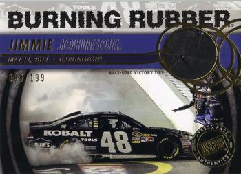 2013 Press Pass - Burning Rubber Gold #BR-JJ Jimmie Johnson Front