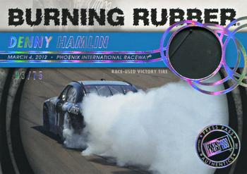 2013 Press Pass - Burning Rubber Holofoil #BR-DH Denny Hamlin Front