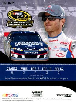 2012 Press Pass - Cup Chase Prizes #CCP 11 Kasey Kahne Back