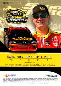 2012 Press Pass - Cup Chase Prizes #CCP 6 Clint Bowyer Back