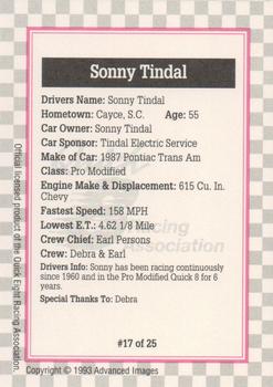 1993 Advanced Images Quick Eight  #17 Sonny Tindal's Car Back