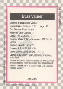 1993 Advanced Images Quick Eight  #22 Buzz Varner's Car Back