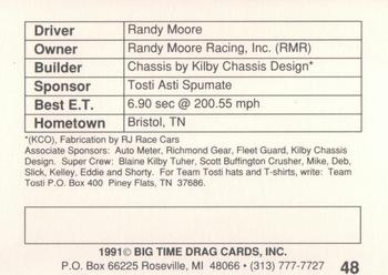 1991 Big Time Drag #48 Randy Moore Back