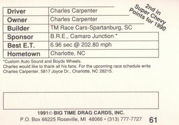 1991 Big Time Drag #61 Charles Carpenter Back