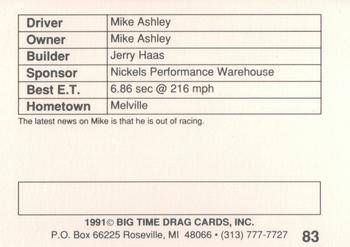 1991 Big Time Drag #83 Mike Ashley Back