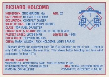 1989 Checkered Flag IHRA #1 Richard Holcomb Back