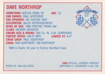 1989 Checkered Flag IHRA #27 Dave Northrop Back