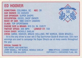 1989 Checkered Flag IHRA #56 Ed Hoover Back