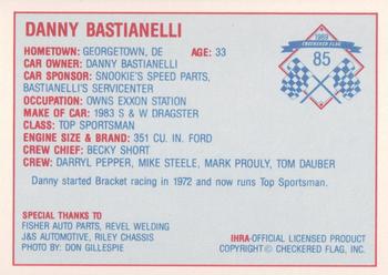 1989 Checkered Flag IHRA #85 Danny Bastianelli Back