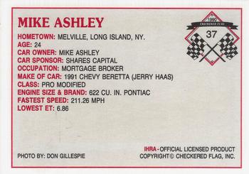 1990 Checkered Flag IHRA #37 Mike Ashley Back