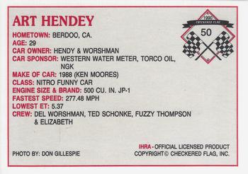 1990 Checkered Flag IHRA #50 Art Hendey Back