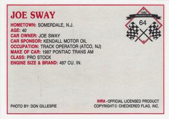 1990 Checkered Flag IHRA #64 Joe Sway Back