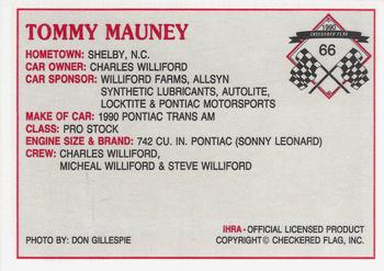 1990 Checkered Flag IHRA #66 Tommy Mauney Back