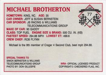 1990 Checkered Flag IHRA #77 Michael Brotherton Back