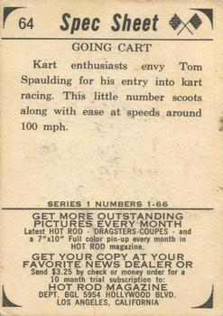 1965 Donruss Spec Sheet #64 Going Cart Back
