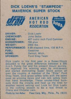 1971 Fleer AHRA Drag Champs #NNO Dick Loehr's 