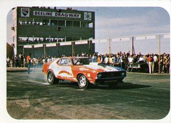 1973 Fleer AHRA Race USA #55 Jerry Baker Front