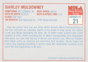 1989 Mega Drag #21 Shirley Muldowney Back