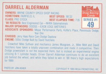 1989 Mega Drag #49 Darrell Alderman Back
