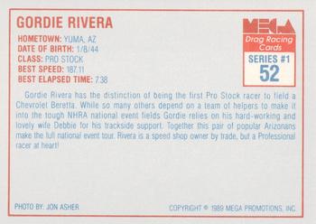 1989 Mega Drag #52 Gordie Riviera Back