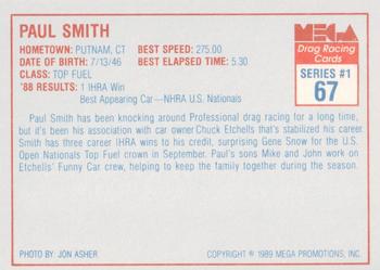1989 Mega Drag #67 Paul Smith Back
