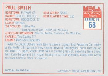 1989 Mega Drag #68 Paul Smith Back