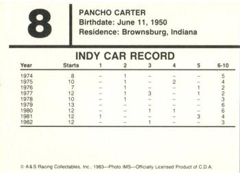 1983 A & S Racing Indy #8 Pancho Carter Back