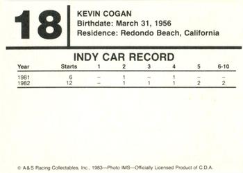 1983 A & S Racing Indy #18 Kevin Cogan Back