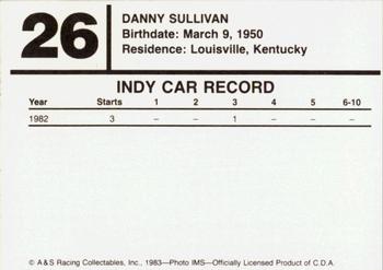 1983 A & S Racing Indy #26 Danny Sullivan Back