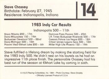 1984 A & S Racing Indy #14 Steve Chassey Back