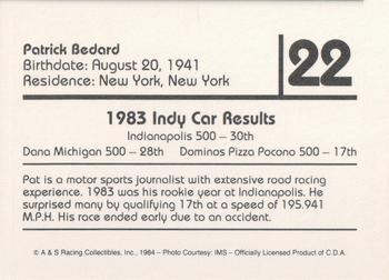 1984 A & S Racing Indy #22 Patrick Bedard Back