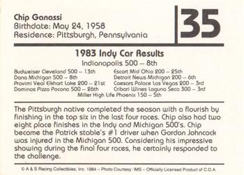 1984 A & S Racing Indy #35 Chip Ganassi Back