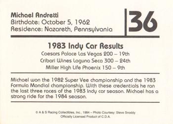 1984 A & S Racing Indy #36 Michael Andretti Back