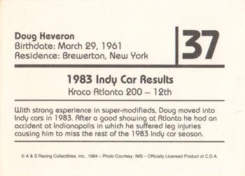1984 A & S Racing Indy #37 Doug Heveron Back