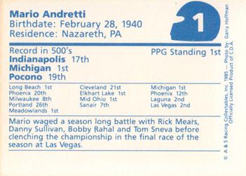 1985 A & S Racing Indy #1 Mario Andretti Back